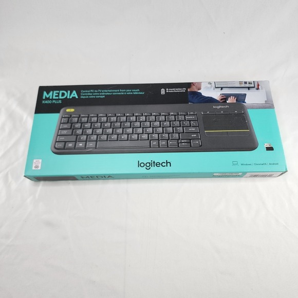 Logitech Other - Logitech K400 Plus Wireless Touchpad Keyboard Media K400 Plus